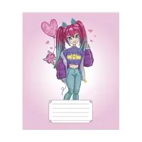 Тетрадь 24 листа в линейку Calligrata &laquo;Аниме 07&raquo;, обложка мелованный картон, МИКС