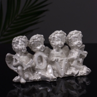 Статуэтка "Ангелы love" 7х13х5 см, перламутр