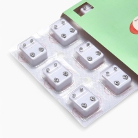 Пирсинг в ухо &laquo;Гвоздик&raquo;, цвет белый в серебре (неделимая фасовка 12 пар, цена за шт)