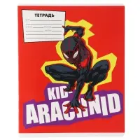 Тетрадь в линейку 18 листов, 5 видов МИКС, обложка мелованный картон, &laquo;Человек-паук&raquo;