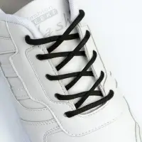 Шнурки круглое сечение 5 мм, 110 см, цвет чёрный, пара