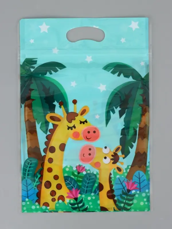 Пакет подарочный, с zip-lock застежкой, "Жираф", 15х23 &plusmn; 1см
