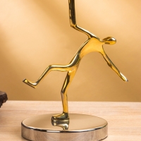 Чаша "Человек" 17х17х20 см, нержавеющая сталь, латунь, цв. серебро