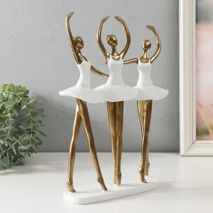 Сувенир полистоун "Три балерины" 19,5х7,5х29,5 см