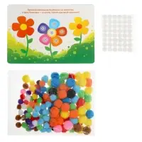 Развивающая книга с бомбошками, 133 липучки