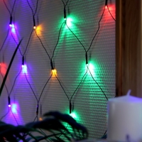 Гирлянда &laquo;Сеть&raquo; 1.6 &times; 1.6 м, IP20, тёмная нить, 144 LED, свечение мульти, 8 режимов, 220 В