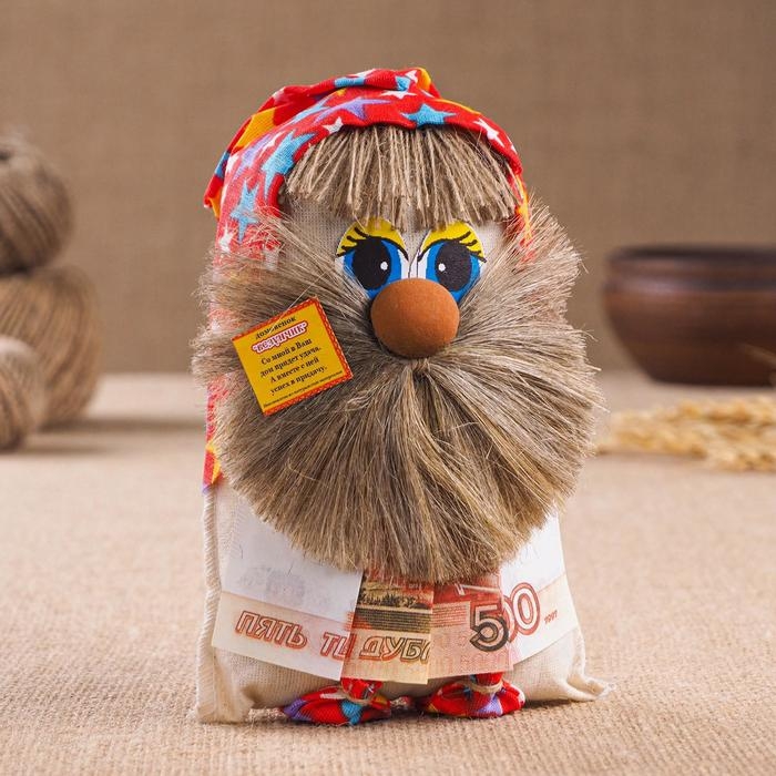 Оберег &laquo;Домовой с рублями&raquo;, микс