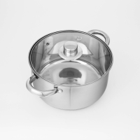 Набор кастрюль из нержавеющей стали Доляна &laquo;Гретте&raquo;, 4 предмета: 1,5 л, 2 л, 3 л, 4 л, d=16/18/20/22 см, крышки, индукция