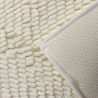 Коврик для дома Доляна &laquo;Букли длинные&raquo;, 40&times;60 см, длина букли 2 см, цвет молочный