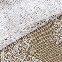 Кружевная эластичная ткань, 180 мм &times; 2,7 &plusmn; 0,5 м, цвет белый