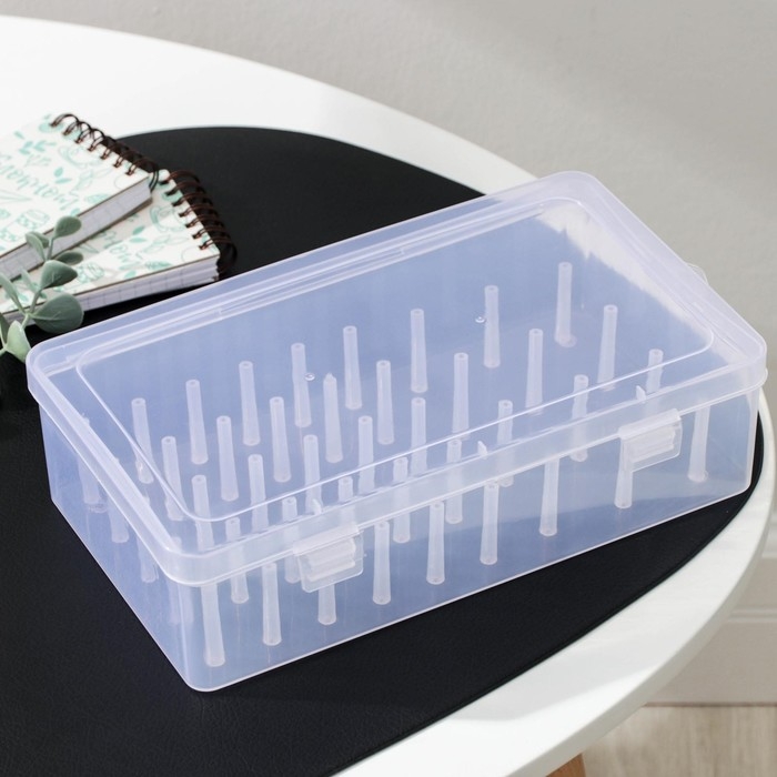 Органайзер для хранения ниток, 42 отделения, 23,5&times;13,5&times;6,5 см, цвет МИКС