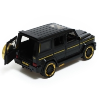 Машина металлическая, инерционная, 1:24, открываются двери, капот, багажник, цвет чёрный