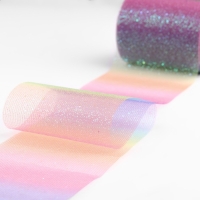 Фатин с глиттером &laquo;Радуга&raquo;, 7,5 см, 11 &plusmn; 1 г/кв.м, 9 &plusmn; 0,5 м, цвет красный №3