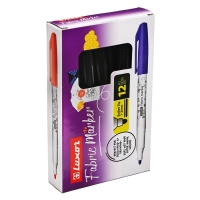 Маркер для ткани 1-2 мм Luxor "Fabric", пулевидный, черный