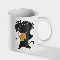 Кружка - хамелеон керамическая Доляна &laquo;Мечтай и улыбайся&raquo;, 350 мл, цвет белый