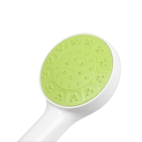 Душевая лейка ZEIN Z0207, 1 режим, пластик, цвет белый с зеленой вставкой