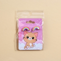 Серьги &laquo;Meow&raquo; гвоздики, 6х9 см