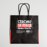 Пакет подарочный, упаковка, &laquo;Повод прибухнуть&raquo;, 22 х 22 х 11 см