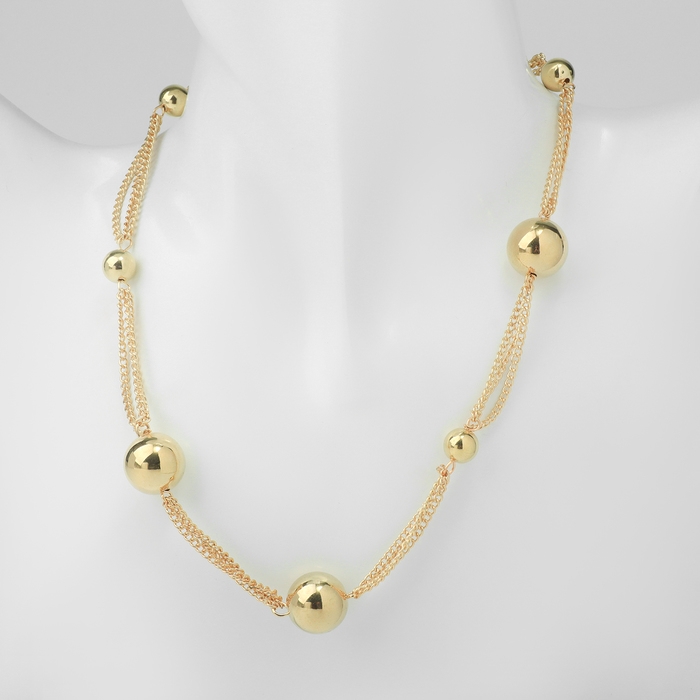 Бусы &laquo;Авангард&raquo; галос, цвет золото, 40см