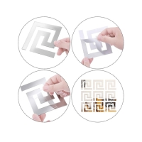 Наклейки интерьерные "Лабиринт", зеркальные, декор настенный, набор 10 шт, 10 х 10 см