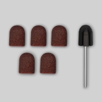 Набор для аппаратного маникюра и педикюра, основа, колпачки 5 шт, d 13 &times; 19 мм, абразивность 120