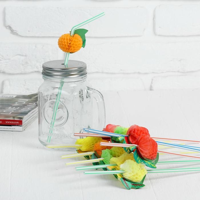 Трубочка для коктейля &laquo;Фрукты&raquo;, набор 12 шт.