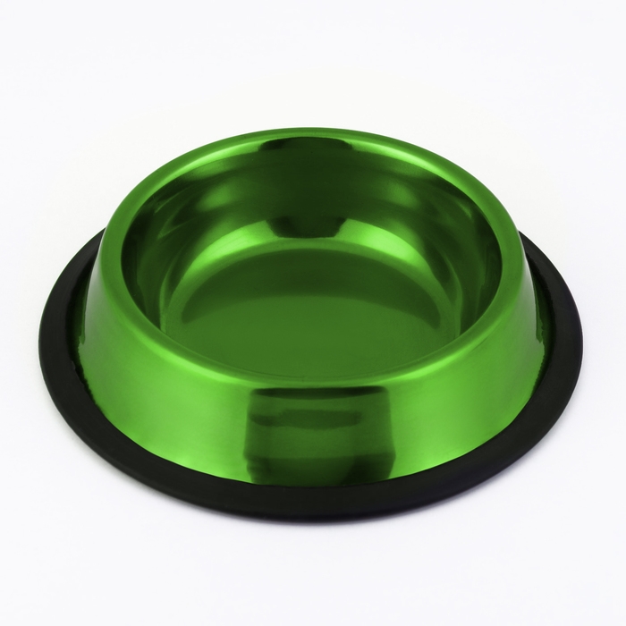 Миска с нескользящим основанием декоративная цветная, 230 мл, зелёная