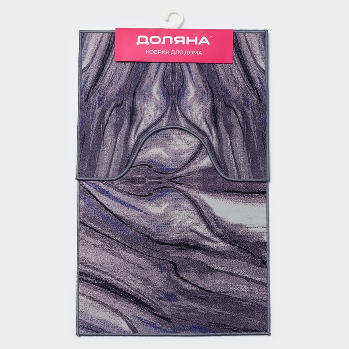 Коврики для ванной и туалета Доляна &laquo;Отражение&raquo;, 2 шт: 50&times;80 см, 50&times;40 см