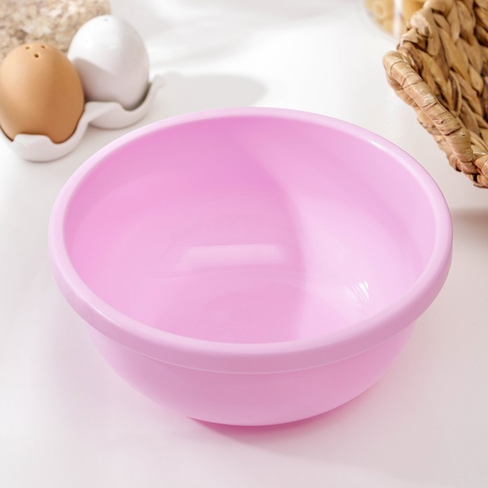 Миска пластиковая, 1.7 л, цвет МИКС