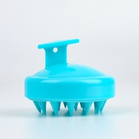 Щётка - массажёр для мытья головы, 8 &times; 8 &times; 6 см, цвет голубой