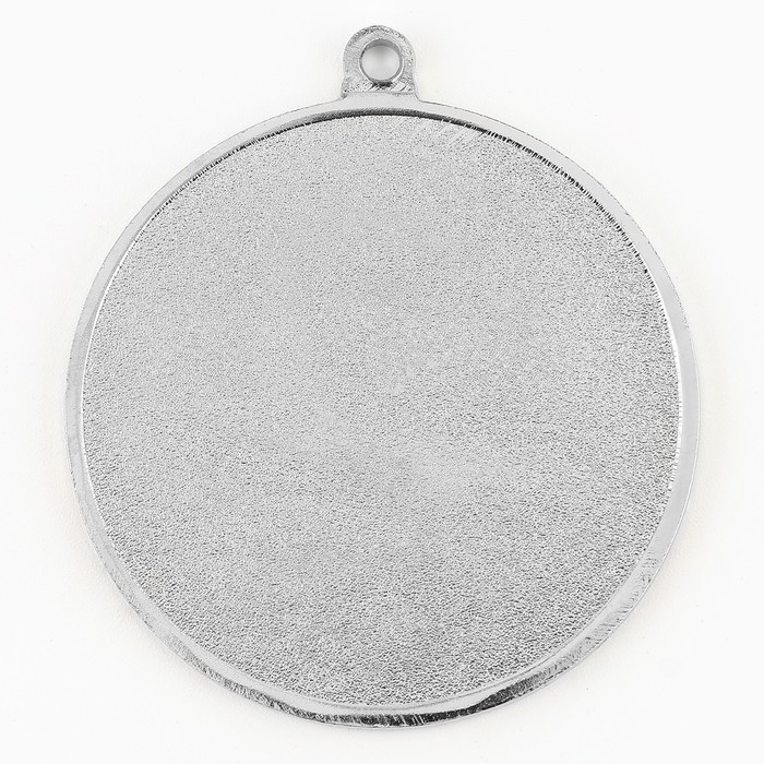 Медаль призовая 001, d= 5см. 2 место. Цвет серебро. Без ленты