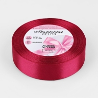 Лента атласная, 25 мм &times; 23 &plusmn; 1 м, цвет малиновый №72