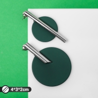 Серьги ассорти &laquo;Арт&raquo; линии, цвет зелёный в серебре