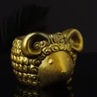 Кашпо "Баран" 12х10х7 см , золото