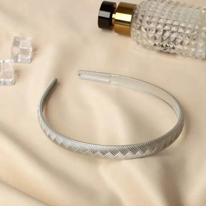 Ободок для волос &laquo;Фелиция&raquo;, коса, 1.1 см, серебро золото