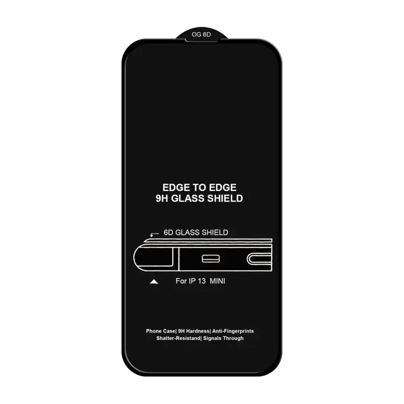 Защитное стекло Iph 13 Mini (5.4) 6D без упаковки