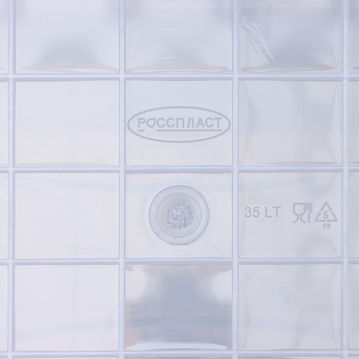 Контейнер для хранения с крышкой RICCO, 35 л, 50&times;31&times;28 см, на колёсах, прозрачный