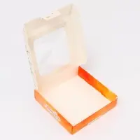 Подарочная коробка сборная с окном &laquo;С Новым годом!&raquo;, 13&times;13&times;3 см