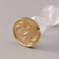 Сургучный набор "Котики Инь-Ян" печать, ручка, сургуч 12,5х10х3,6 см