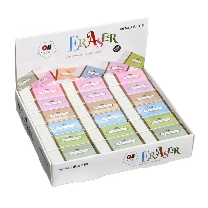 Ластик прямоугольный белый