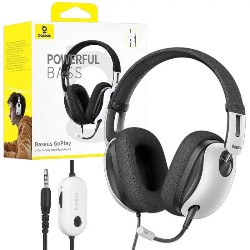 Проводные игровые наушники Baseus GoPlay 1 Max Moon White A00181002213-00