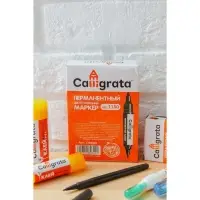 Маркер перманентный Calligrata, двухсторонний, круглый, 5 мм/3 мм, чёрный