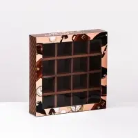 Коробка под 16 конфет &laquo;Лучшему мужчине&raquo;, 17.7&times;17.7&times;3.8 см