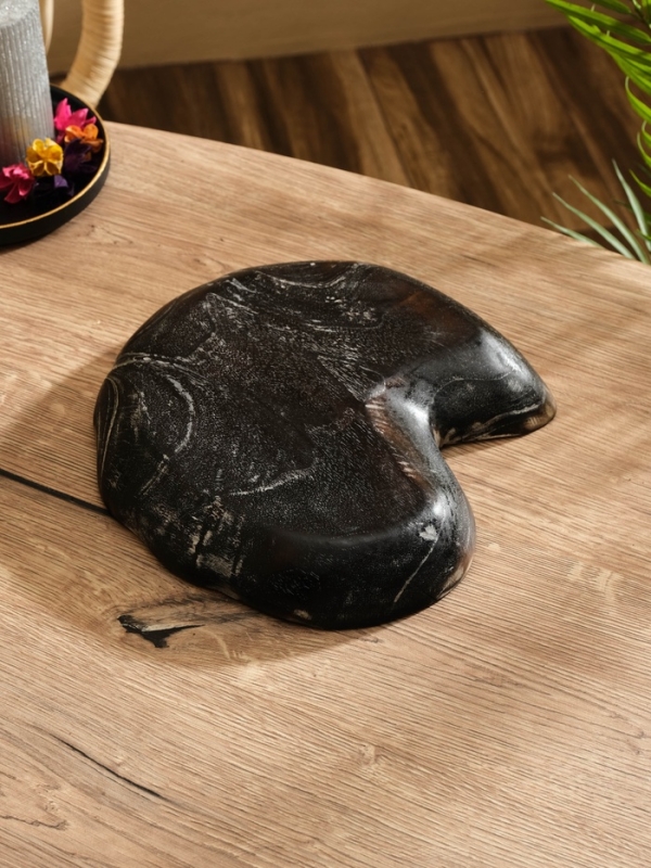 Тарелка "Ракушка" дерево Джати, 26х23х3 см, цв. тёмно-коричневый