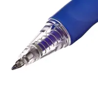 Ручка гелевая автомат СТИРАЕМЫЕ ЧЕРНИЛА, 0,5 мм, синий, резин. держ., корп Черный (шк на шт)   10717