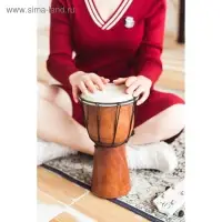Сувенирный музыкальный инструмент барабан джембе "Классика" 30х15х15 см