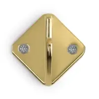 Крючок мебельный ТУНДРА TKO026, однорожковый, золото, 20 шт.