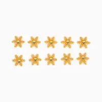 Снежинка "Золото" 3 &times; 3 см (набор 10 шт)