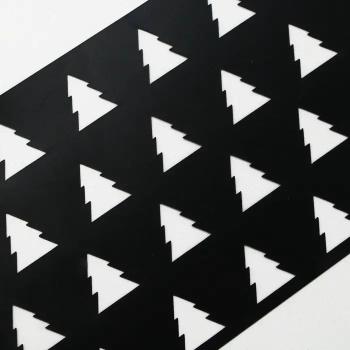 Трафарет для торта новогодний &laquo;Елочки&raquo;, 32&times;10 см, пластик