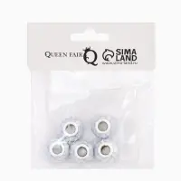 Бусины &laquo;Кахолонг&raquo;, для творчества, белые в серебре